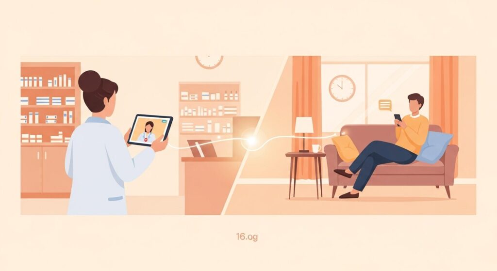 オンライン服薬指導の様子