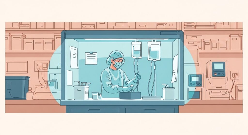 在宅中心静脈栄養の無菌調剤