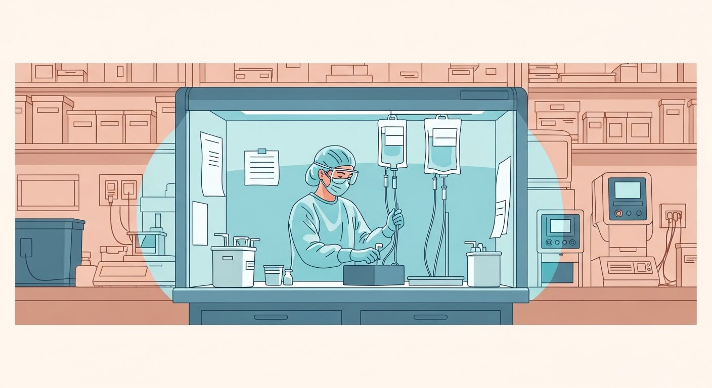 在宅中心静脈栄養の無菌調剤