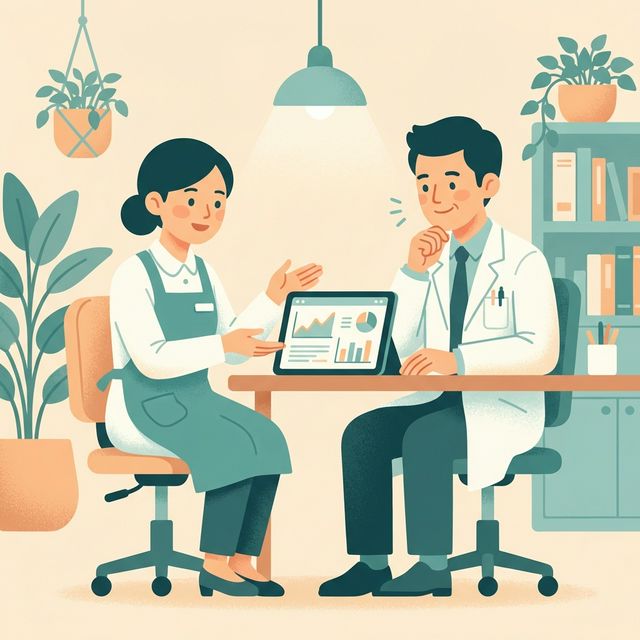 医師に処方提案をする薬剤師