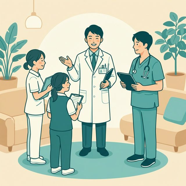 多職種とコミュニケーションをとる薬剤師