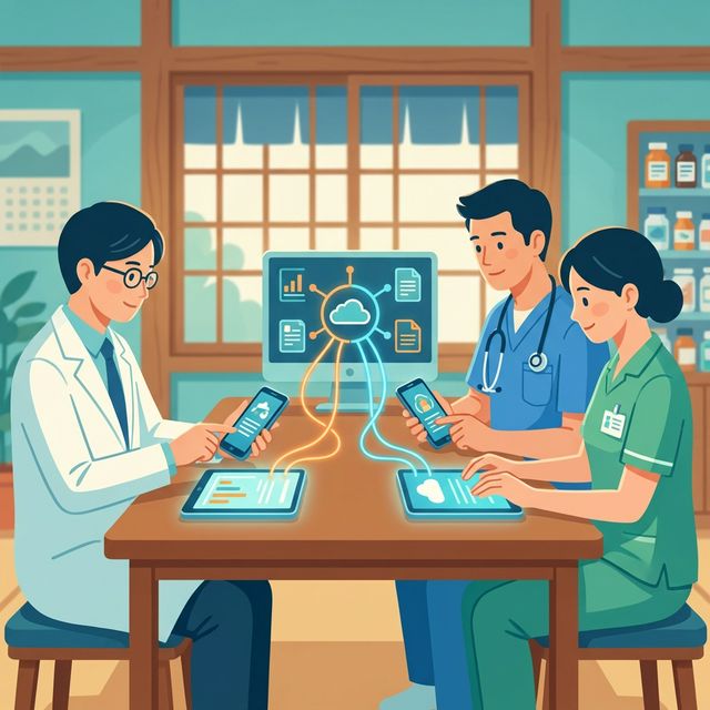 ICTツールで多職種連携する医療チーム