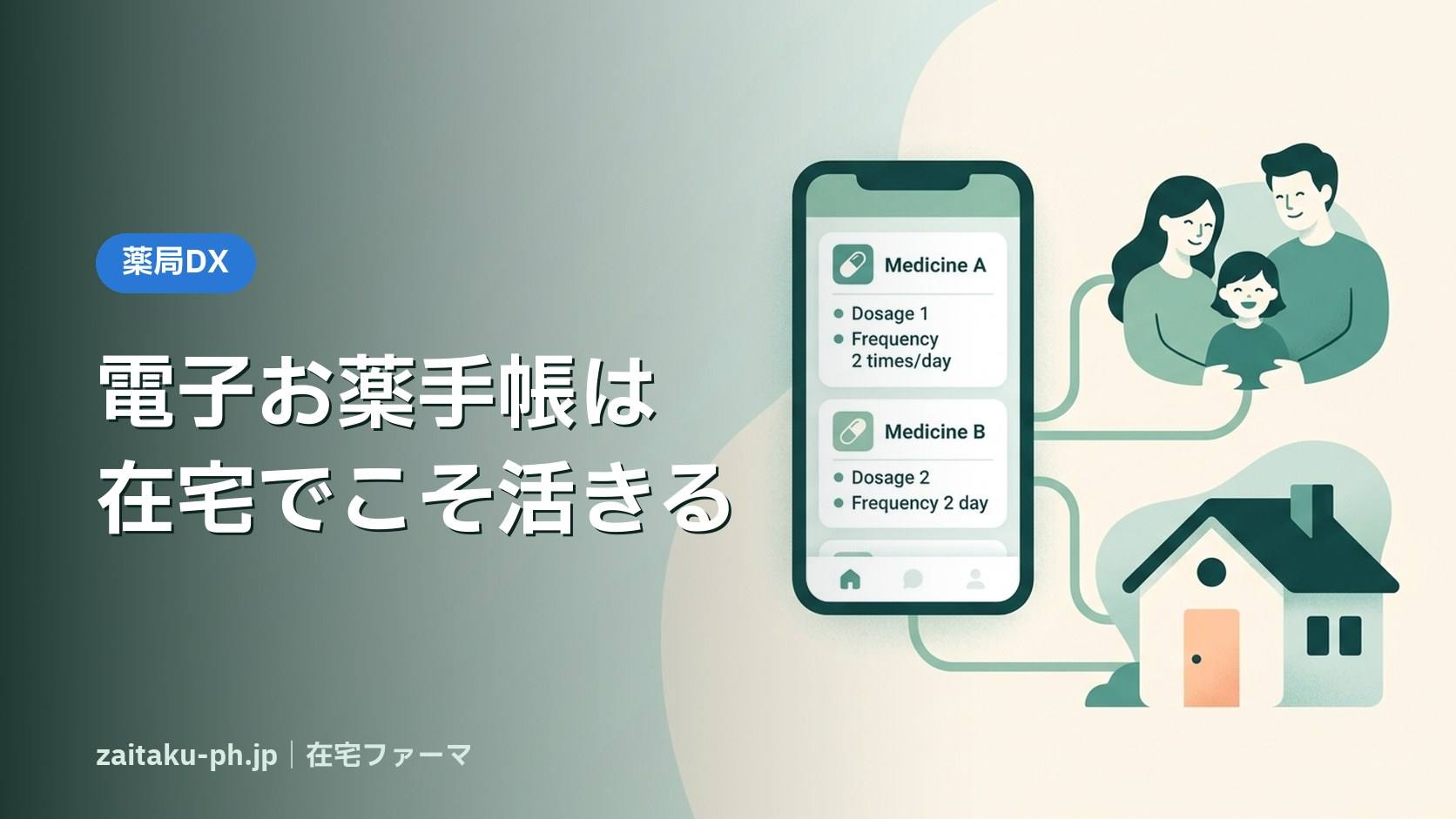 電子お薬手帳は在宅でこそ活きる|在宅ファーマ