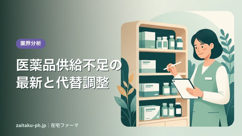 医薬品供給不足の最新と代替調整｜在宅ファーマ