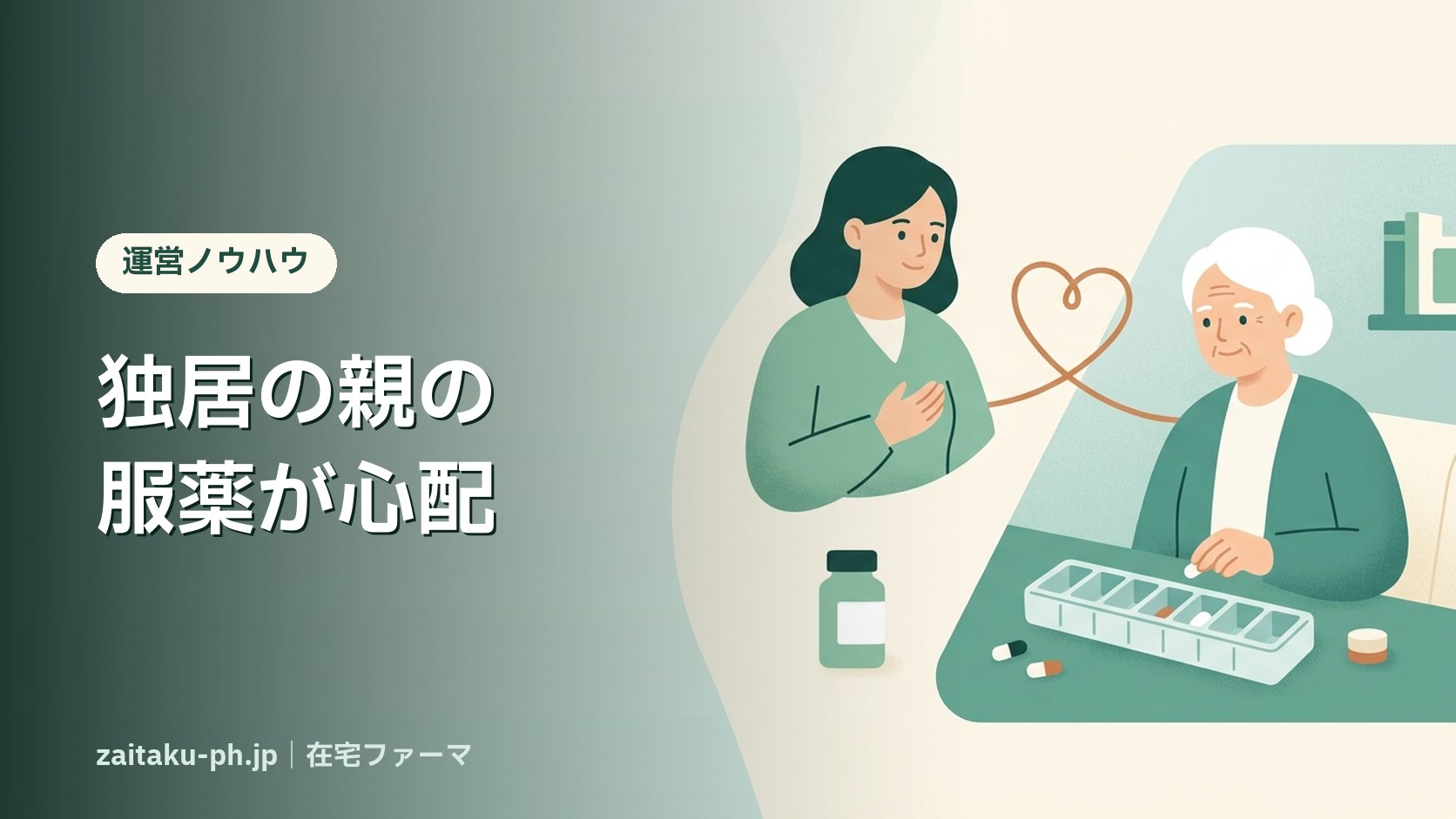 独居の親の服薬が心配|在宅ファーマ