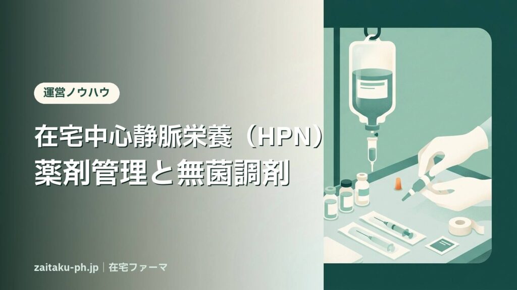 在宅中心静脈栄養（HPN）薬剤管理と無菌調剤｜在宅ファーマ