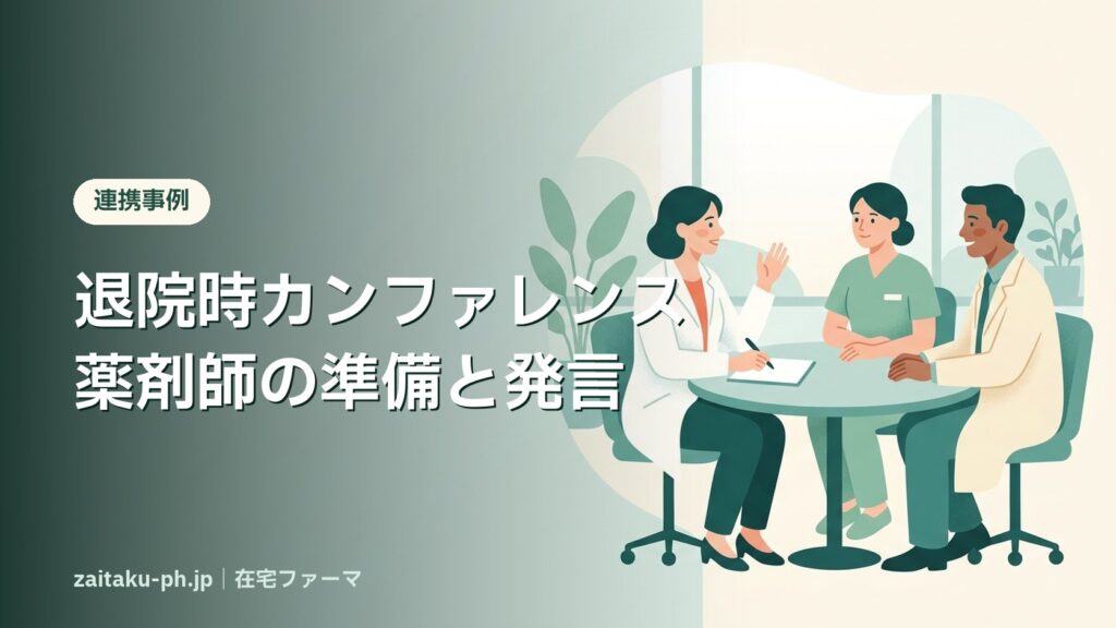退院時カンファレンス薬剤師の準備と発言｜在宅ファーマ