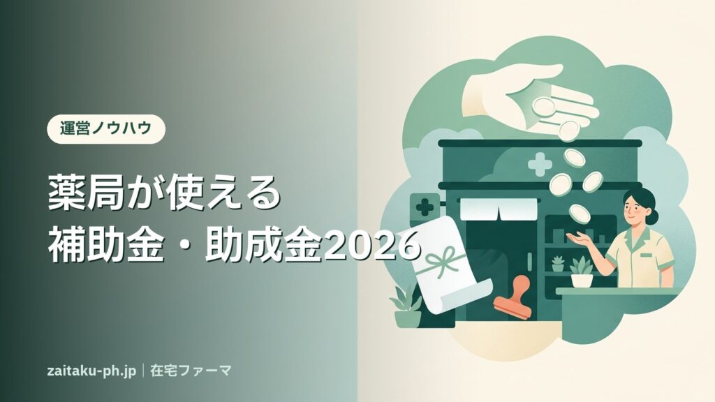 薬局が使える補助金・助成金2026｜在宅ファーマ