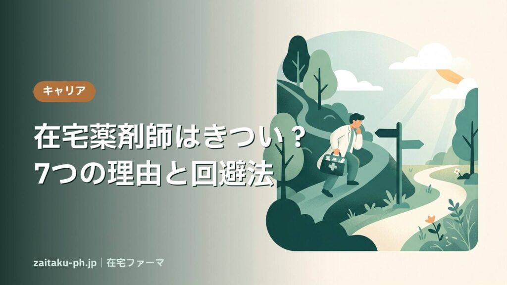 在宅薬剤師はきつい？7つの理由と回避法｜在宅ファーマ