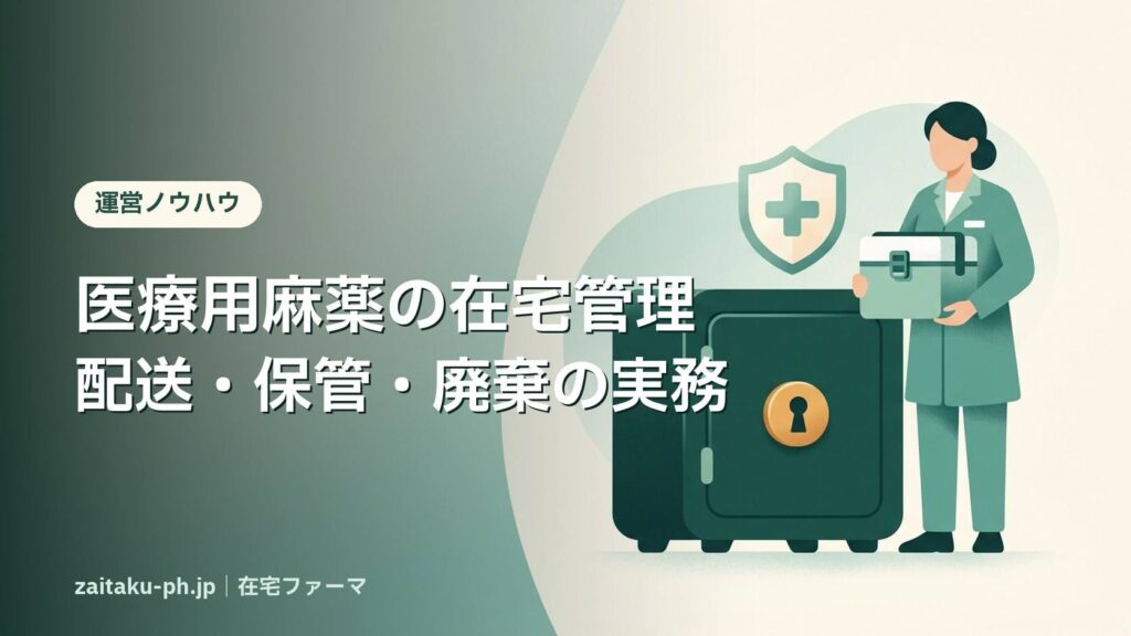 医療用麻薬の在宅管理配送・保管・廃棄の実務｜在宅ファーマ