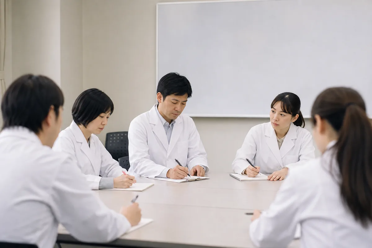 研修を受ける薬剤師たち