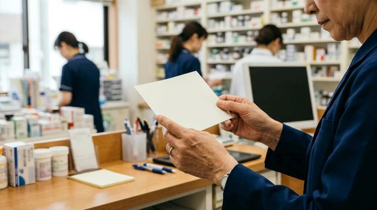 処方箋を確認する薬剤師