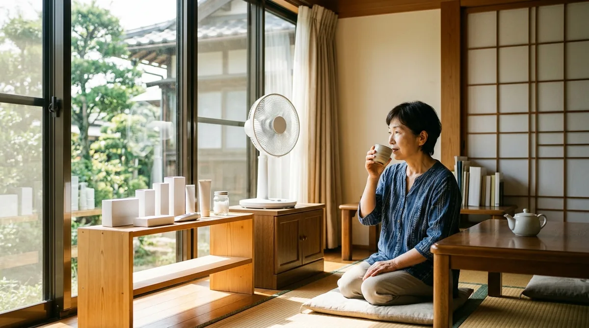 夏の室内に置かれた薬の保管場所