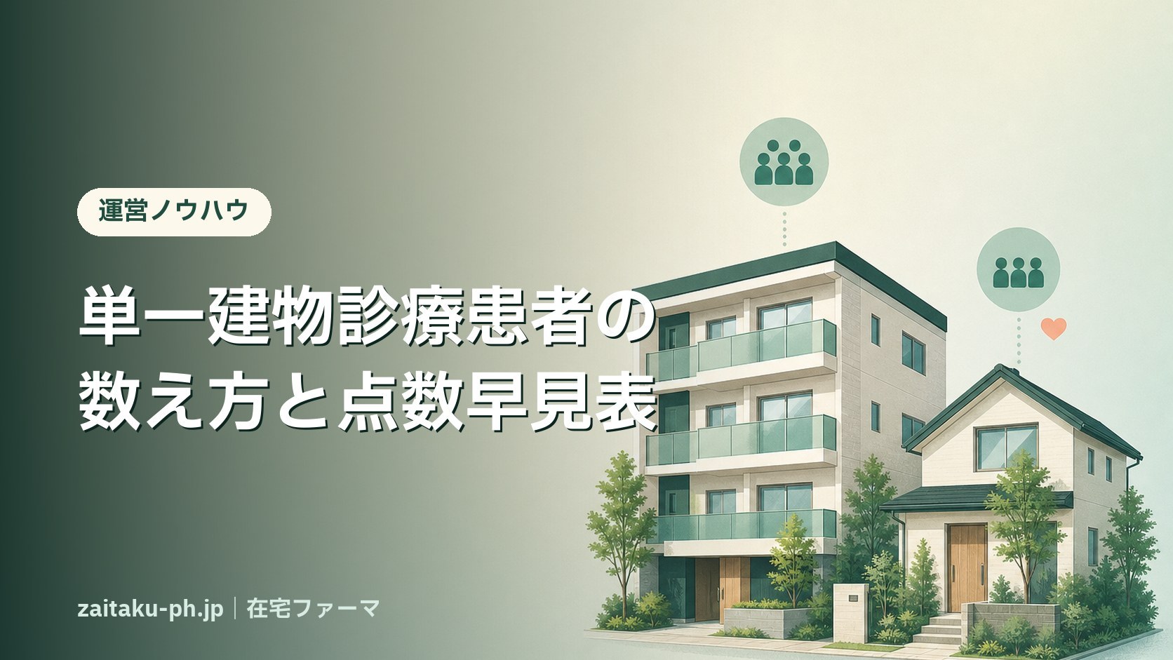 「単一建物診療患者」の数え方|在宅ファーマ