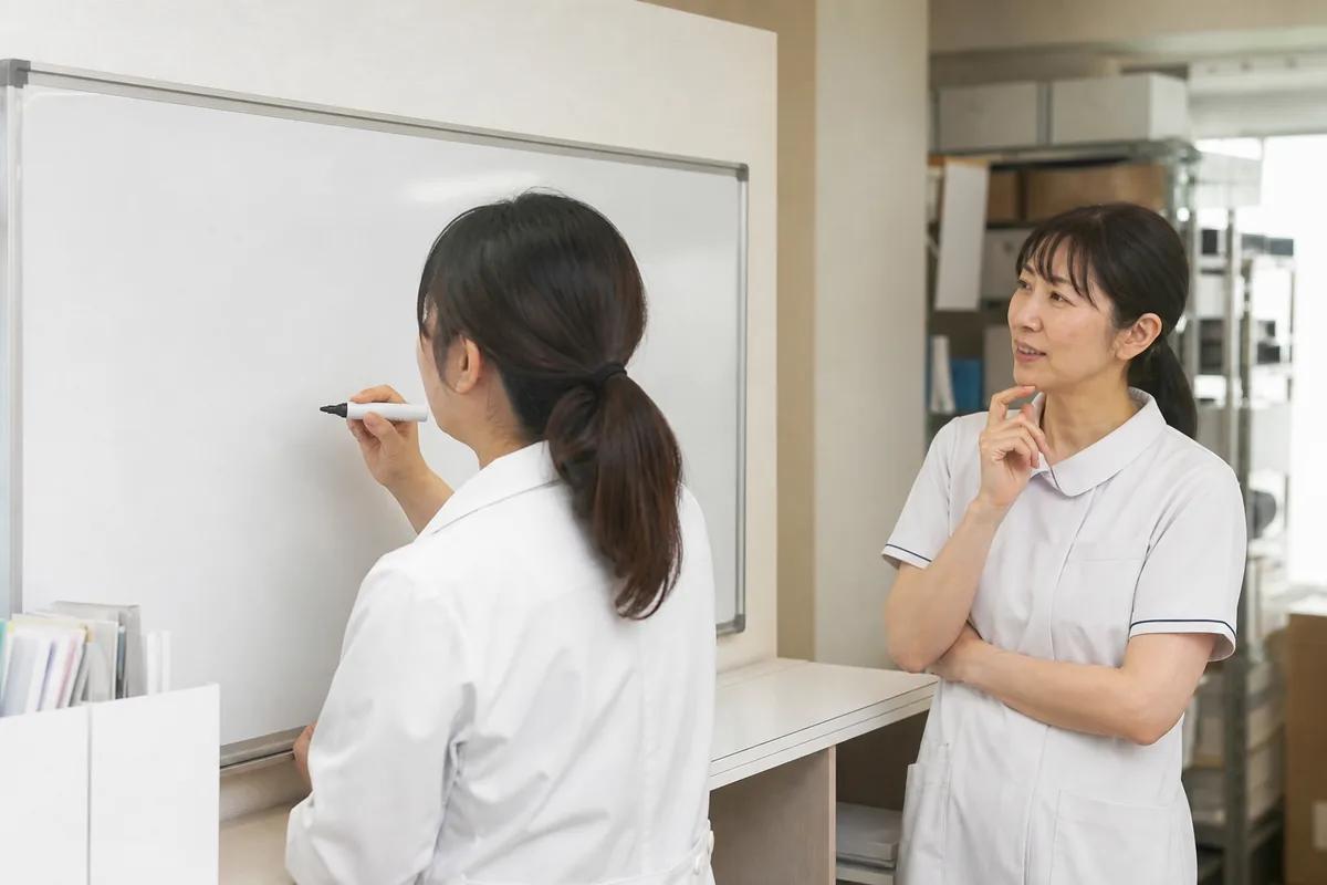 集患施策を検討する薬局スタッフ
