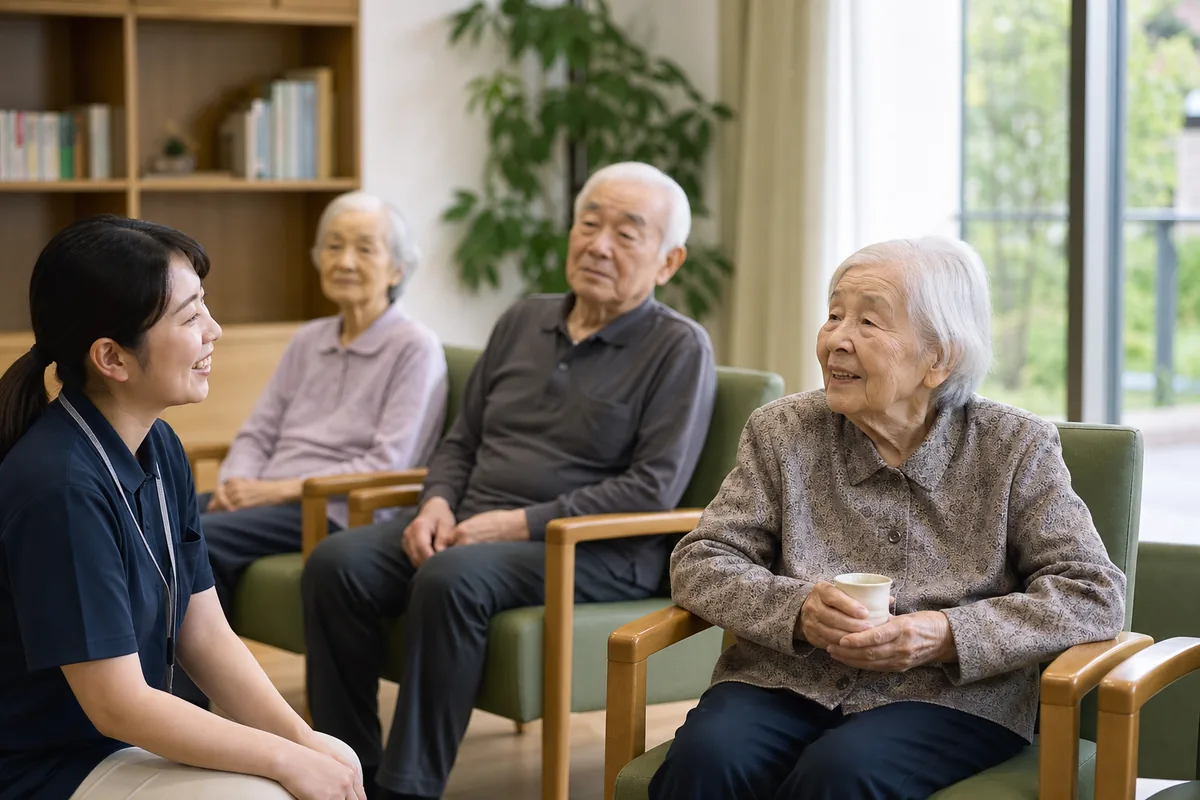 介護付き有料老人ホームの共用リビング