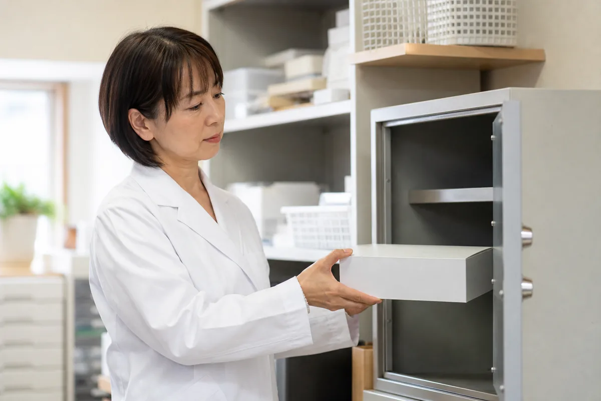 麻薬保管庫を扱う薬剤師